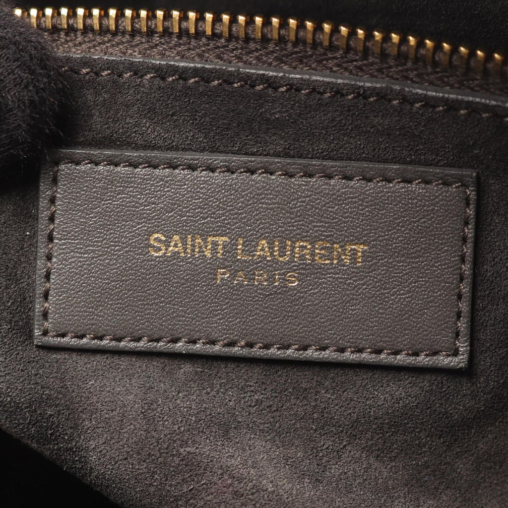 Saint Laurent Paris Handbag Classic Duffle 6 2-Way Gray Leather — view 4