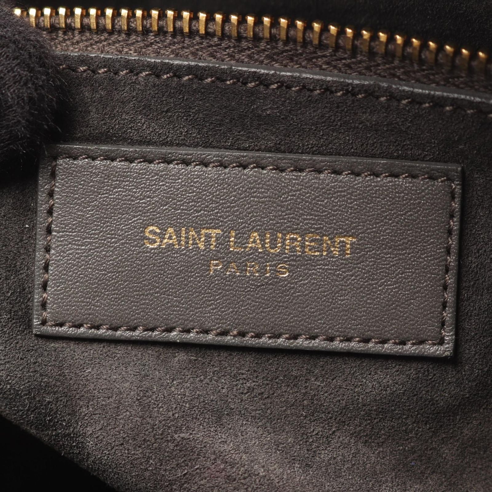 Saint Laurent Paris Handbag Classic Duffle 6 2-Way Gray Leather — view 4