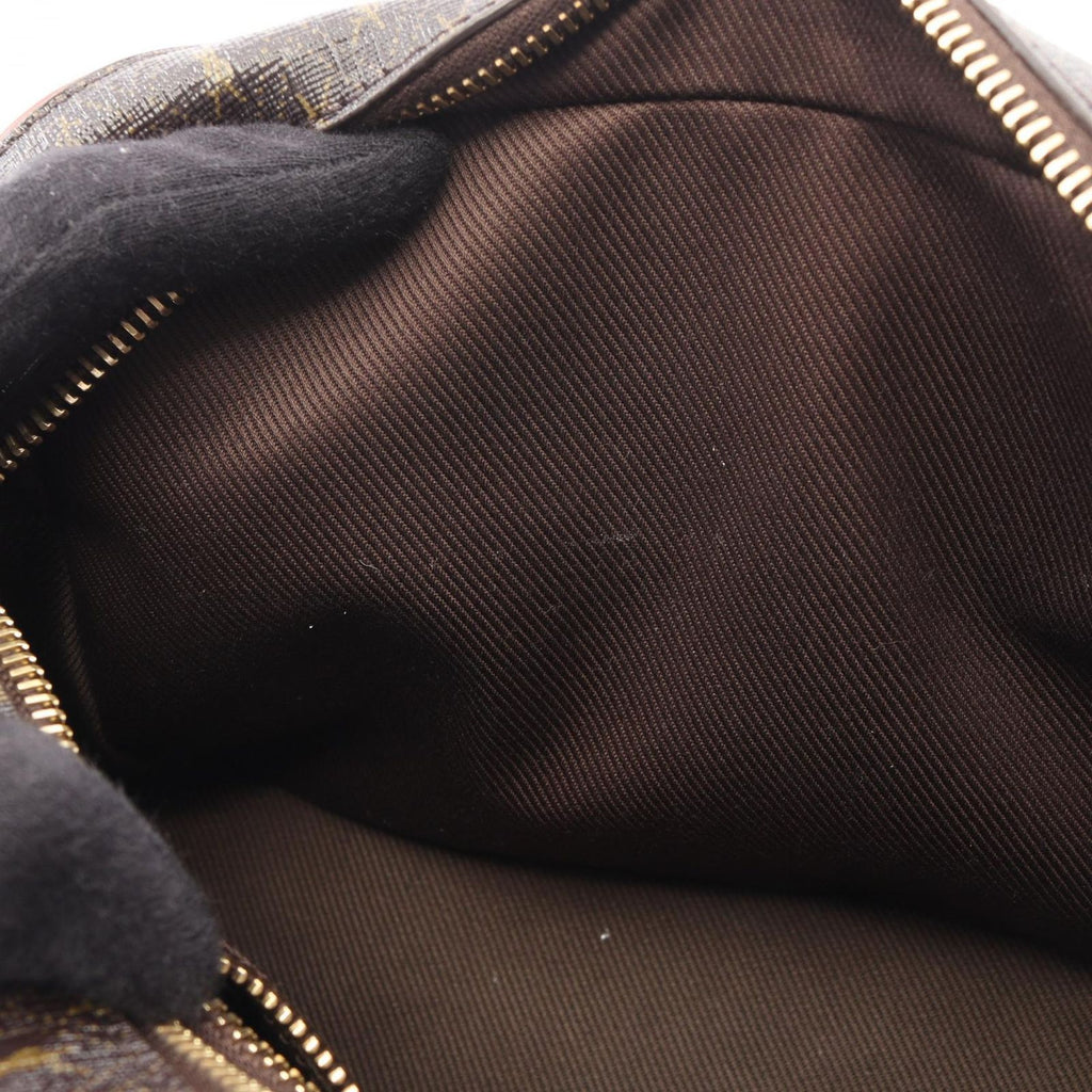 Saint Laurent Paris Shoulder Bag Monogram Dark Brown Canvas Leather — view 7
