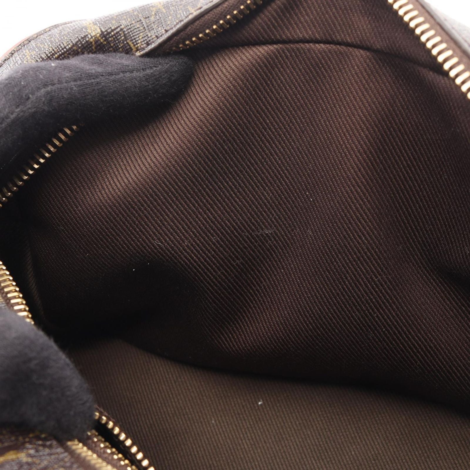 Saint Laurent Paris Shoulder Bag Monogram Dark Brown Canvas Leather — view 7