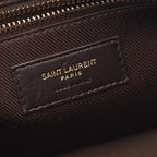 Saint Laurent Paris Shoulder Bag Monogram Dark Brown Canvas Leather — view 4