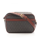 Saint Laurent Paris Shoulder Bag Monogram Dark Brown Canvas Leather