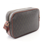Saint Laurent Paris Shoulder Bag Monogram Dark Brown Canvas Leather — view 2