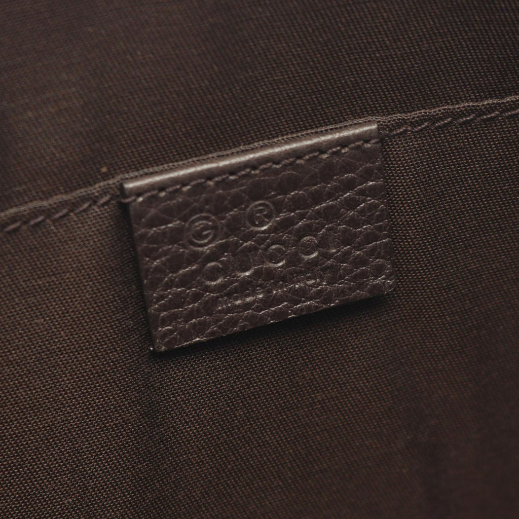 Gucci Clutch Bamboo Dark Brown Leather Tassel — view 4