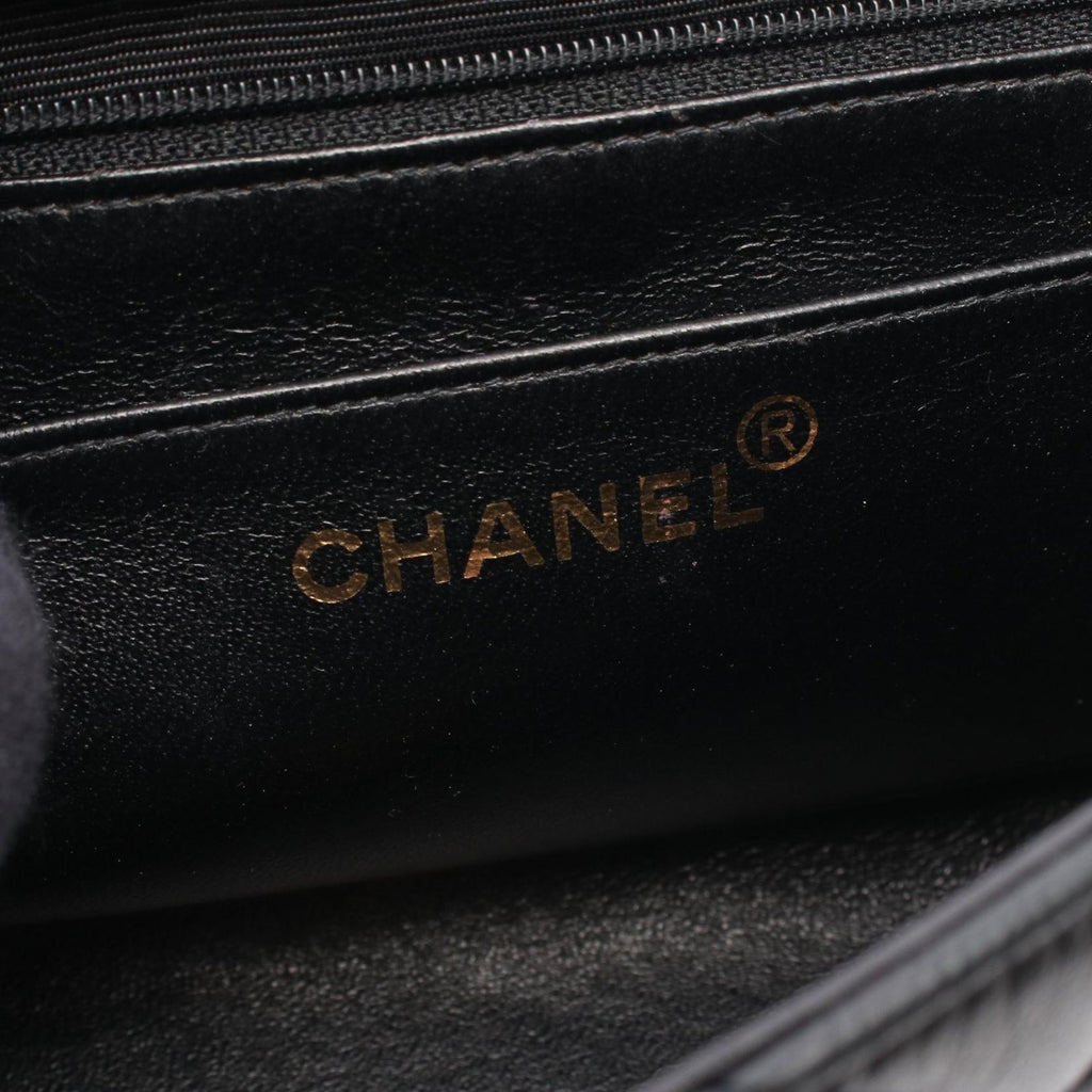 Chanel Shoulder Bag Quilted Diana Flap Black Lambskin Chain — view 4