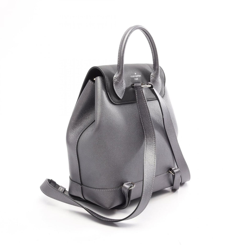 Louis Vuitton Backpack Lockme Metallic Gray Leather — view 2