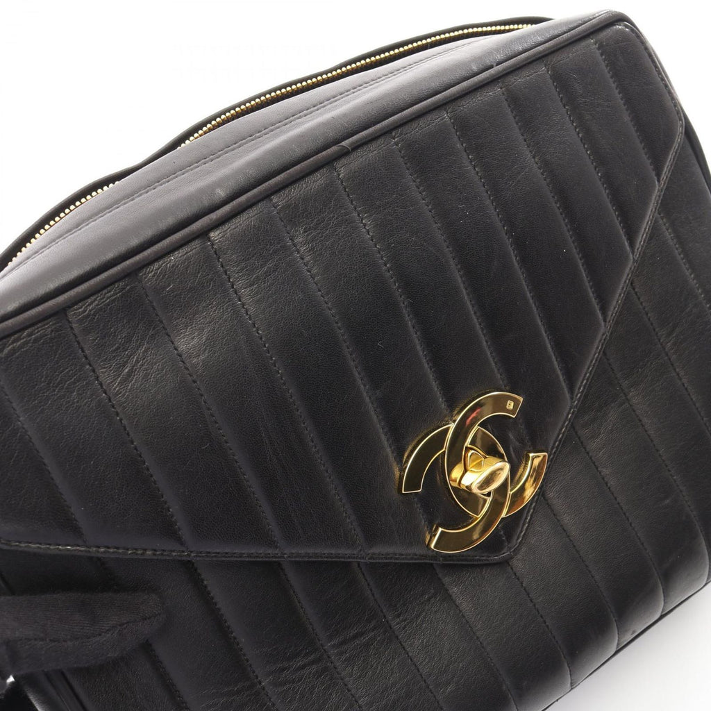 Chanel Shoulder Bag Mademoiselle Tassel Black Lambskin Fringe Chain — view 6