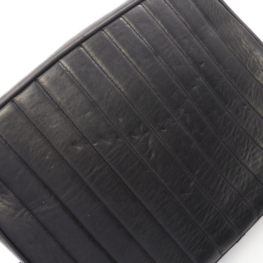 Chanel Shoulder Bag Mademoiselle Tassel Black Lambskin Fringe Chain — view 7