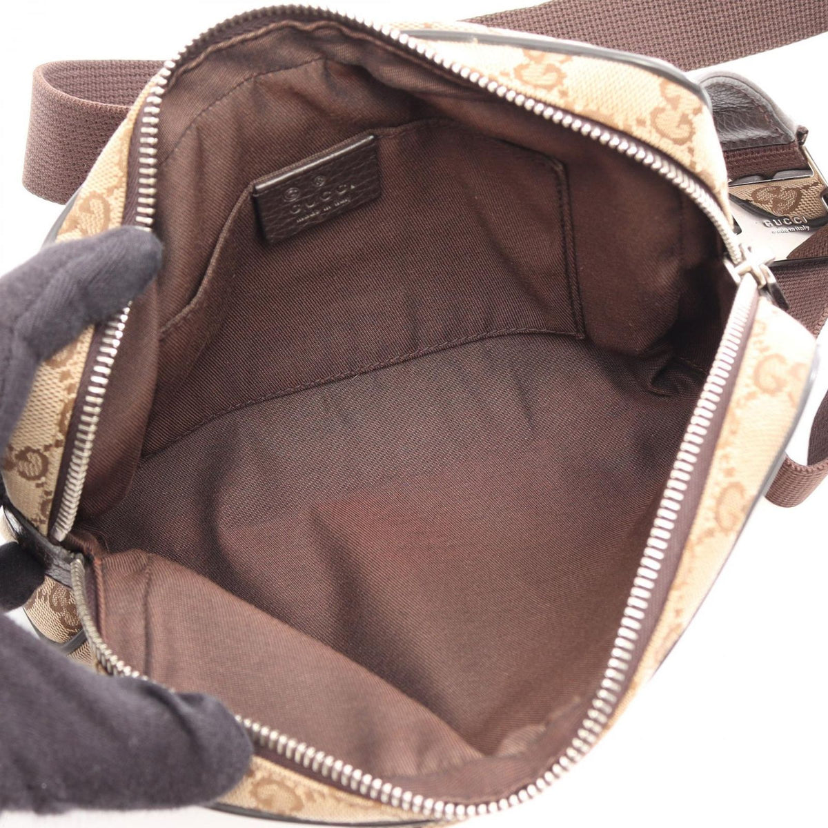 Gucci Waist Bag GG Canvas Beige Brown — view 3
