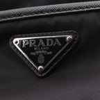 Prada Shoulder Bag Re-Nylon Tessuto Saffiano Black Nylon Leather Triangle Logo — view 5