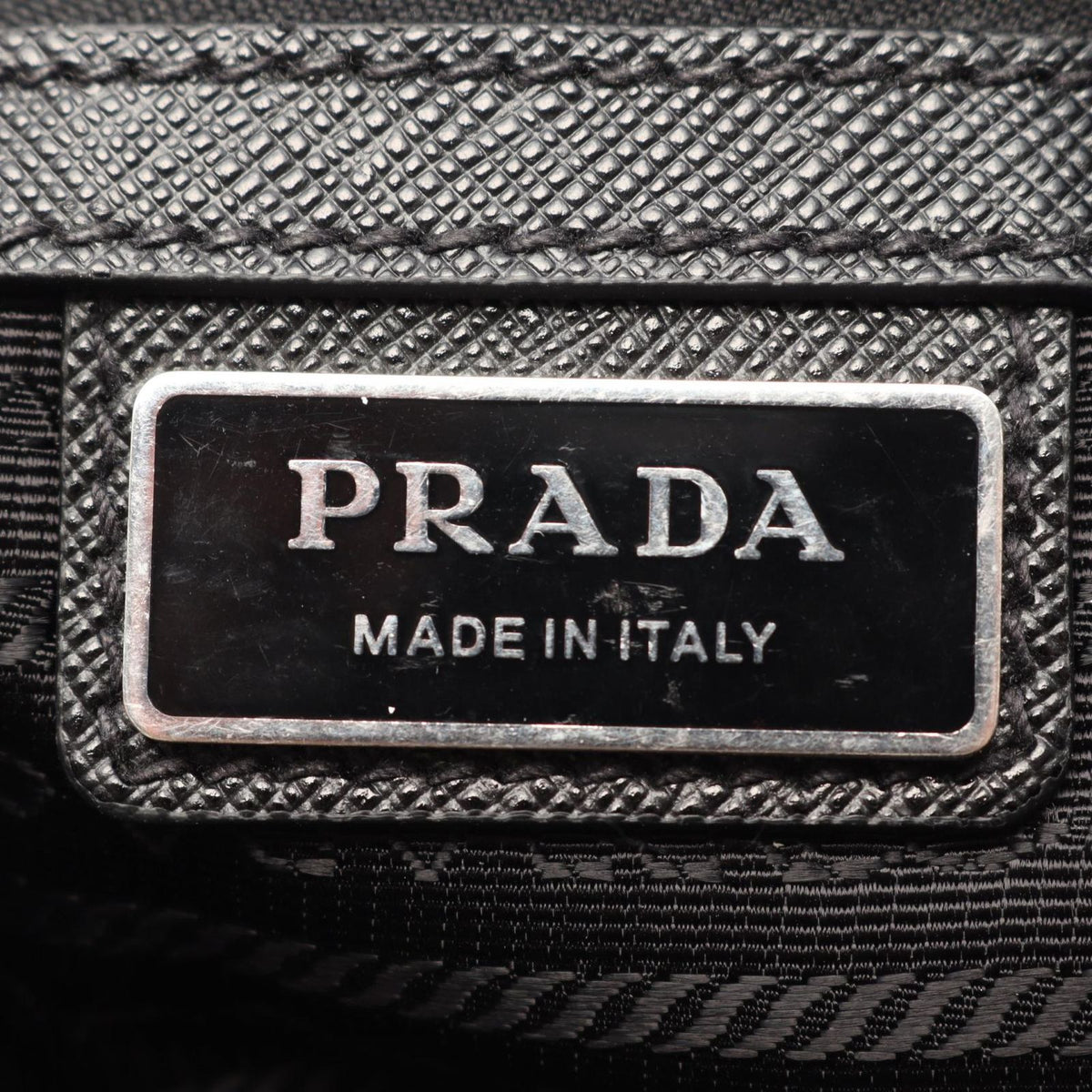 Prada Shoulder Bag Re-Nylon Tessuto Saffiano Black Nylon Leather Triangle Logo — view 4