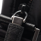 Prada Shoulder Bag Re-Nylon Tessuto Saffiano Black Nylon Leather Triangle Logo — view 8