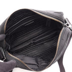 Prada Shoulder Bag Re-Nylon Tessuto Saffiano Black Nylon Leather Triangle Logo — view 3