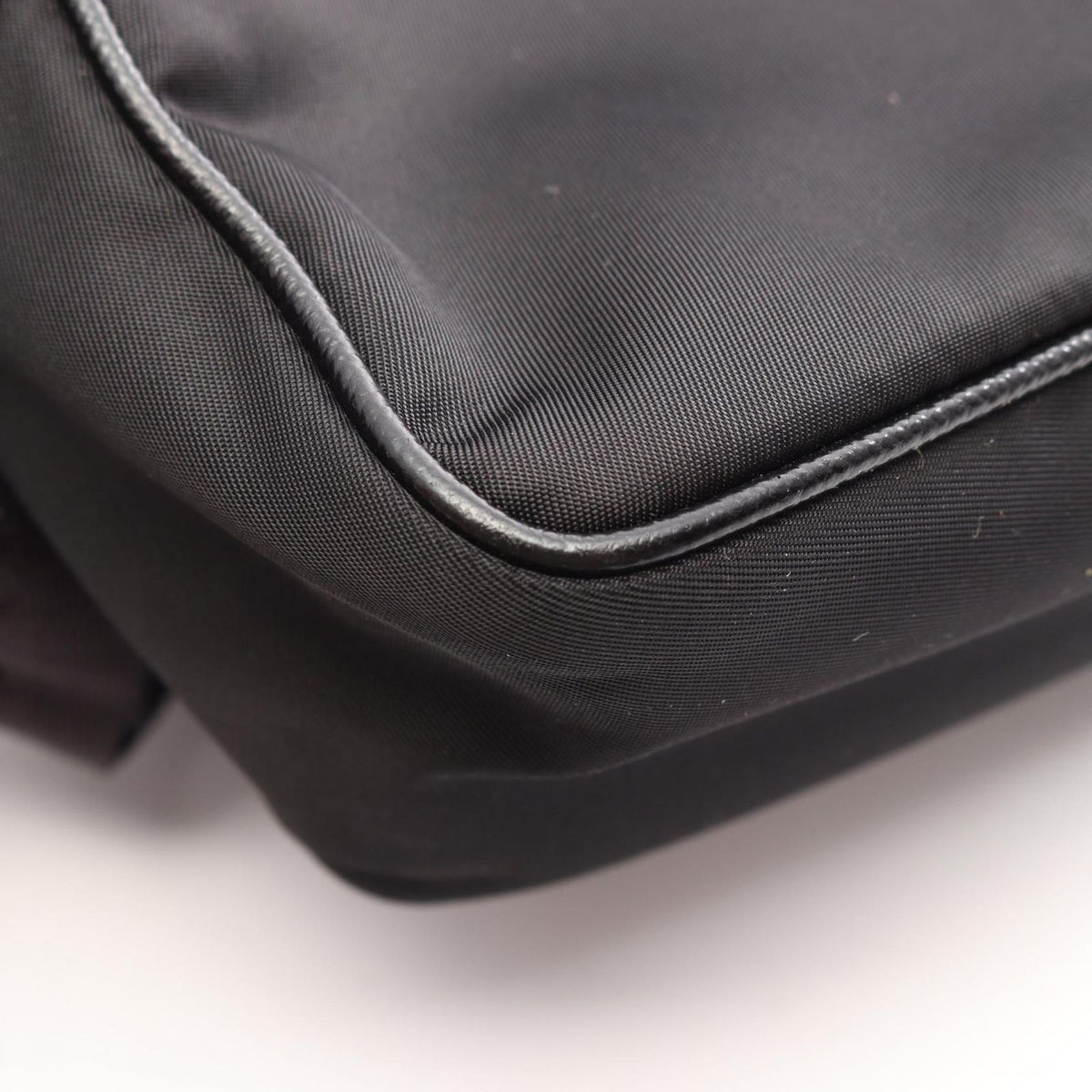 Prada Shoulder Bag Re-Nylon Tessuto Saffiano Black Nylon Leather Triangle Logo — view 7