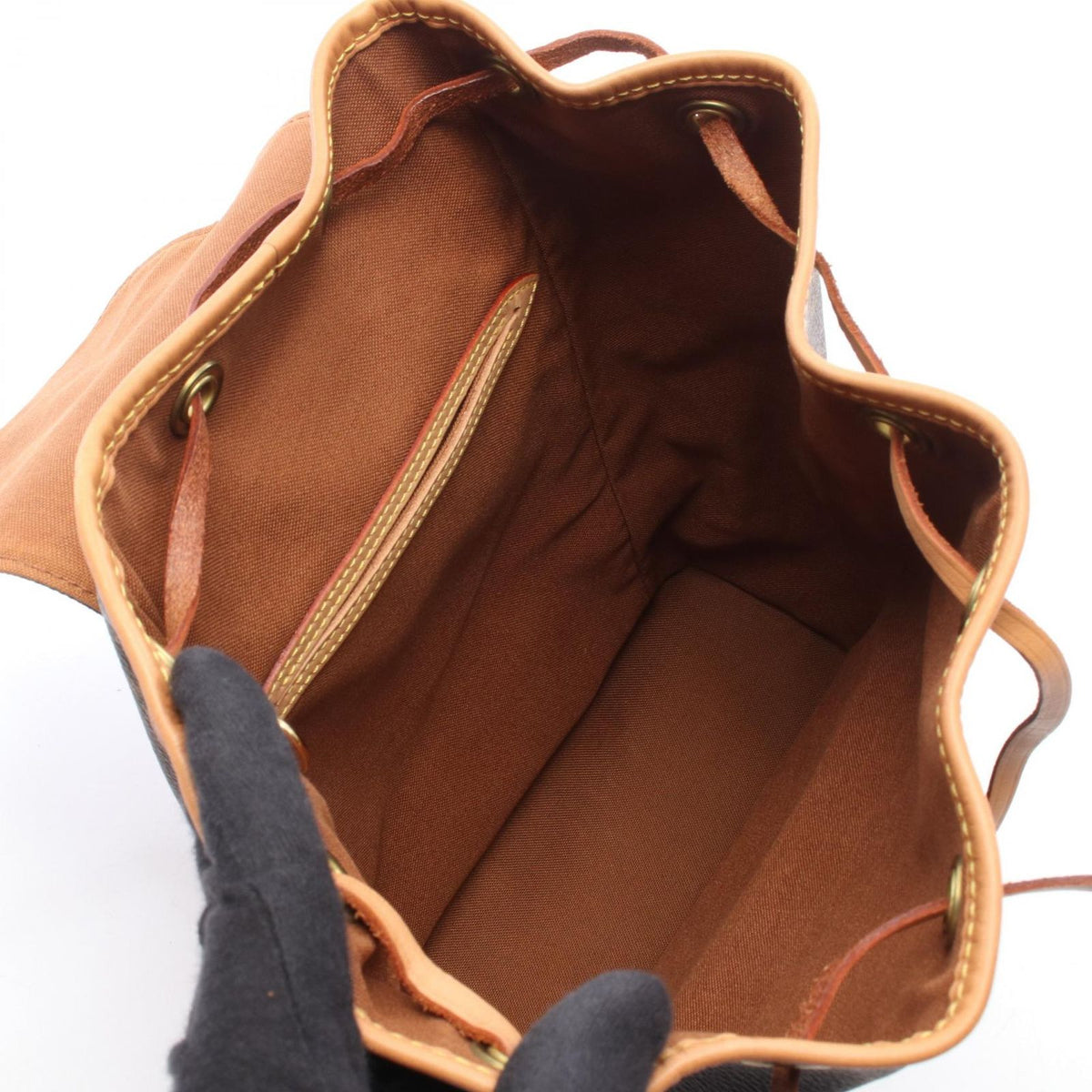 Louis Vuitton Backpack Montsouris MM Canvas Leather — view 3