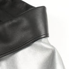 Chanel Leather Jacket CC Logo Button Metallic Cles the — view 7