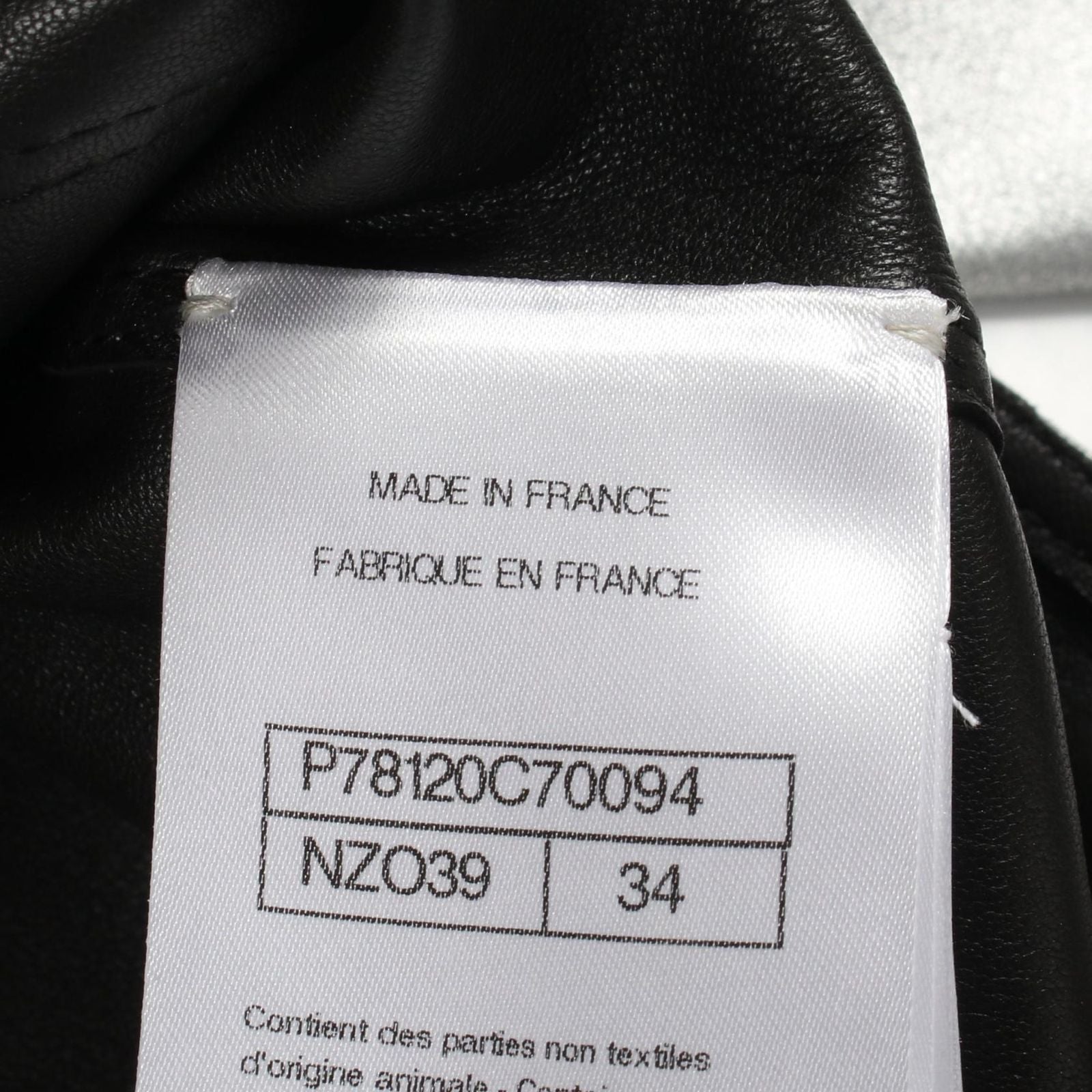 Chanel Leather Jacket CC Logo Button Metallic Cles the — view 6