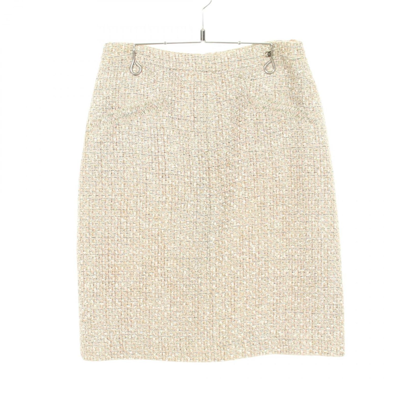 Chanel Skirt CC Logo Tweed