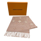 Louis Vuitton LV Essential Shine Wool Silk Blend Rose Scarf 170 34 — view 2