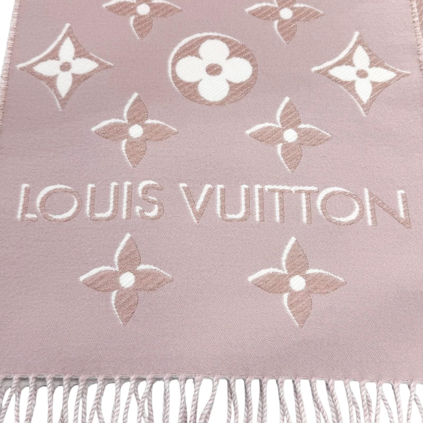 Louis Vuitton LV Essential Shine Wool Silk Blend Rose Scarf 170 34 — view 7