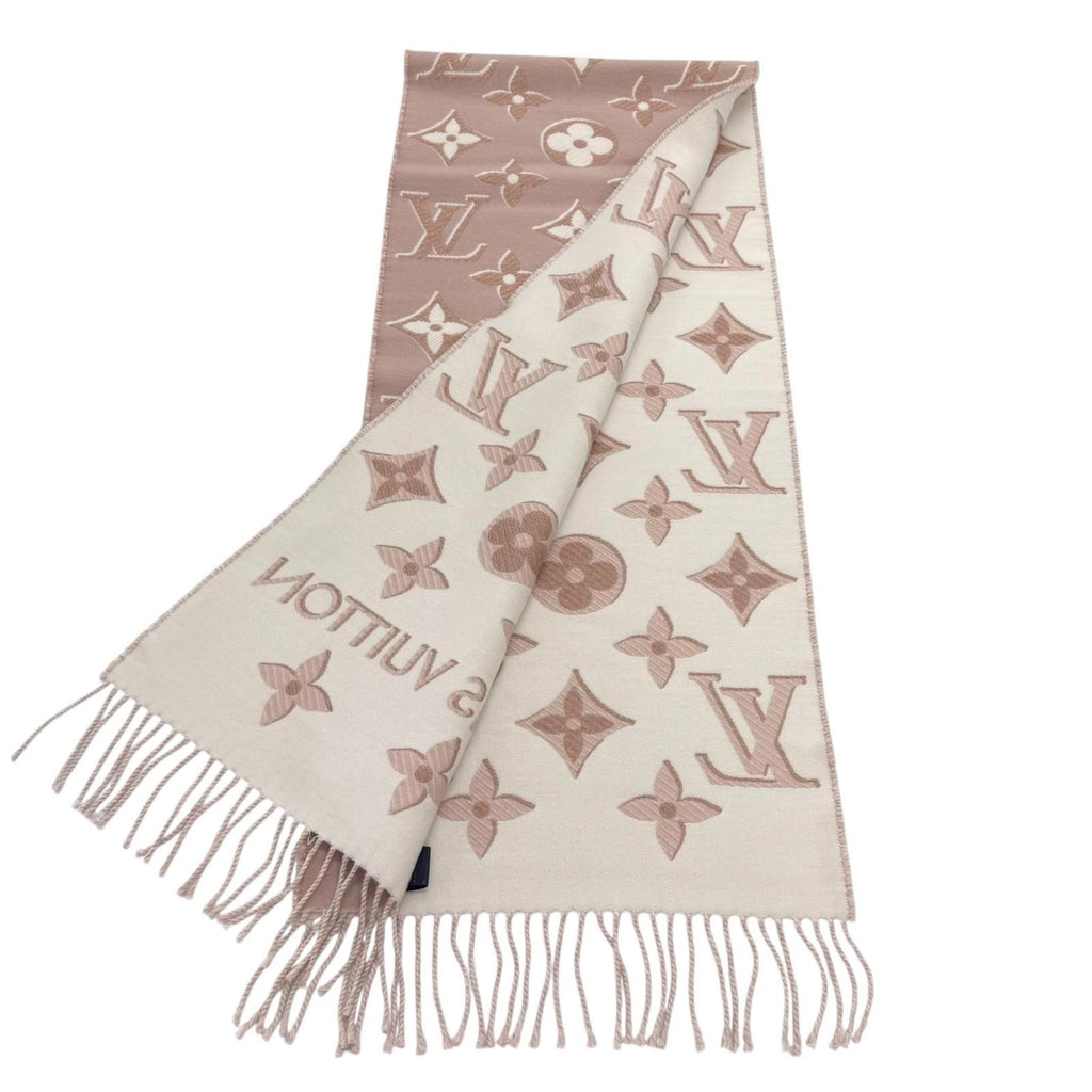 Louis Vuitton LV Essential Shine Wool Silk Blend Rose Scarf 170 34 — view 4