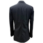 Hermes 92% Wool Peak Lapel Double Breasted Terre Jacket Dark Gray 48 — view 4