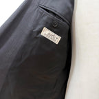 Hermes 92% Wool Peak Lapel Double Breasted Terre Jacket Dark Gray 48 — view 5