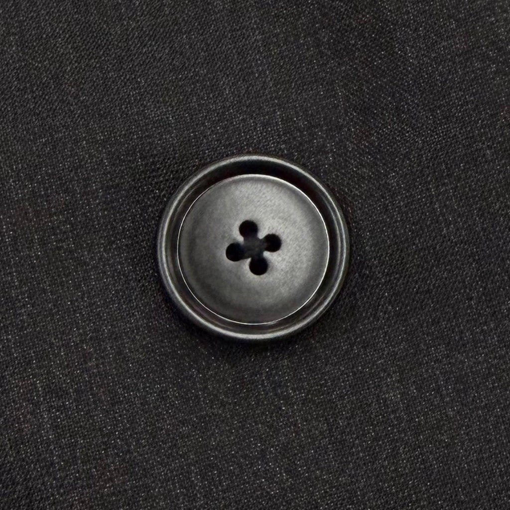 Hermes 92% Wool Peak Lapel Double Breasted Terre Jacket Dark Gray 48 — view 6
