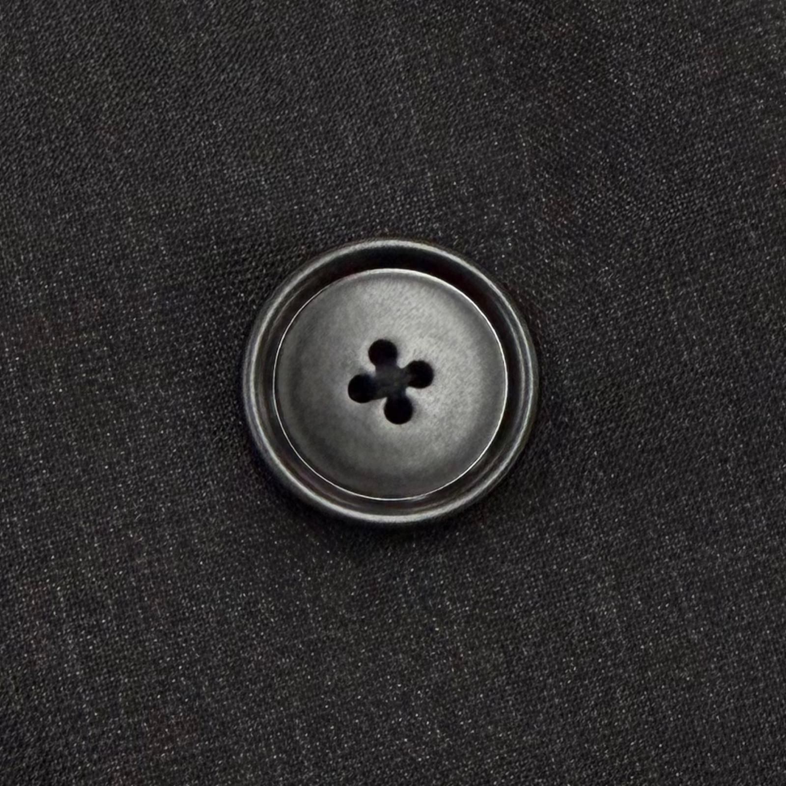 Hermes 92% Wool Peak Lapel Double Breasted Terre Jacket Dark Gray 48 — view 6