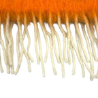 Loewe Mohair Wool Blend Anag Lambskin Patch Border Fringe Scarf Multi — view 4