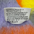 Loewe Mohair Wool Blend Anag Lambskin Patch Border Fringe Scarf Multi — view 8
