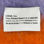 Loewe Mohair Wool Blend Anag Lambskin Patch Border Fringe Scarf Multi — view 7
