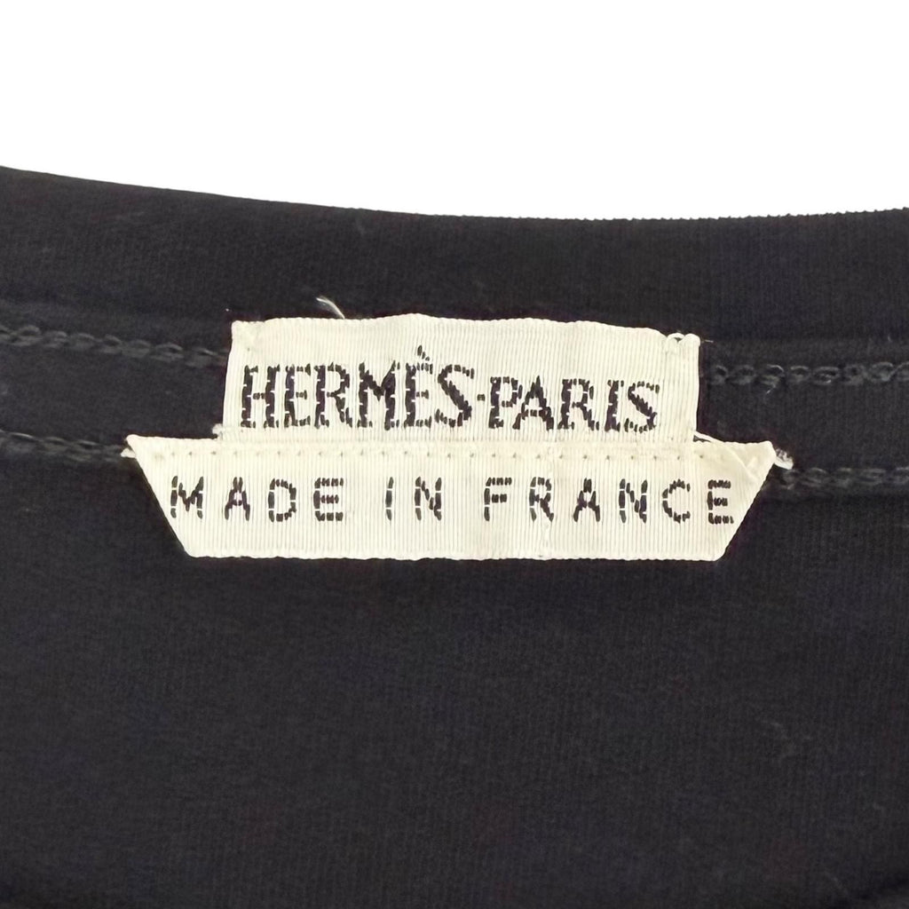 Hermes Cotton Martin Margiela Era Series Button Crew Neck Long Sleeve T-Shirt — view 6