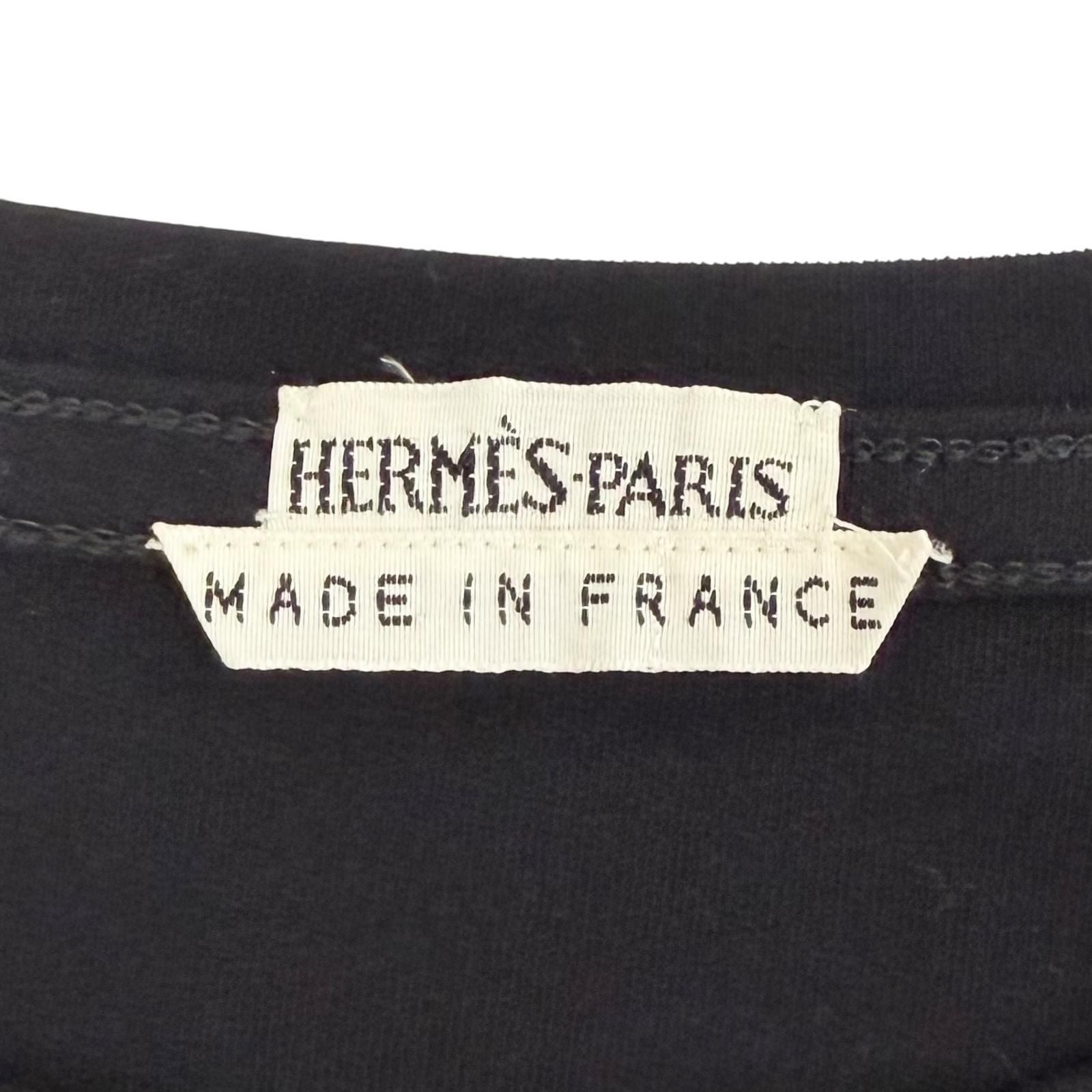 Hermes Cotton Martin Margiela Era Series Button Crew Neck Long Sleeve T-Shirt — view 6