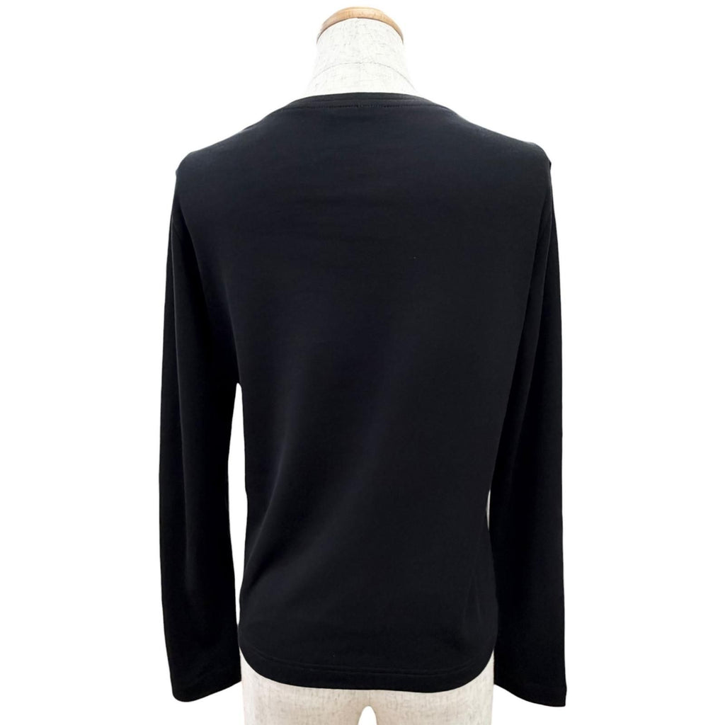 Hermes Cotton Martin Margiela Era Series Button Crew Neck Long Sleeve T-Shirt — view 4