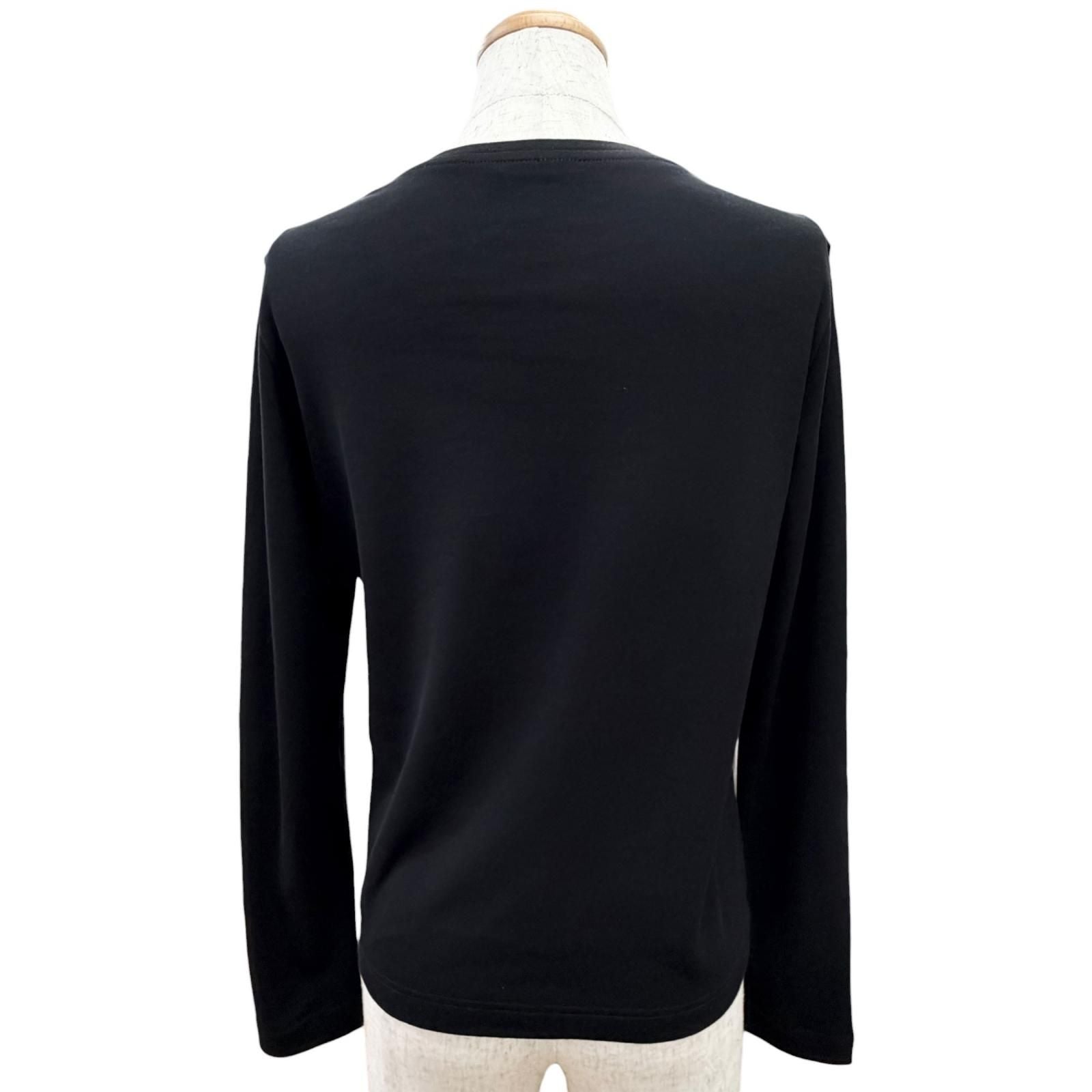 Hermes Cotton Martin Margiela Era Series Button Crew Neck Long Sleeve T-Shirt — view 4