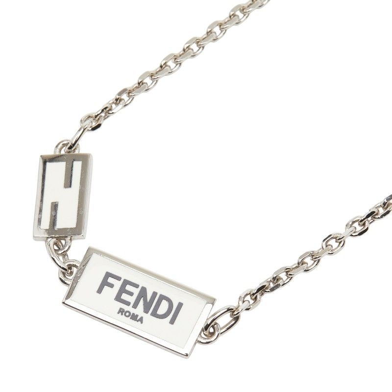 Fendi Logo Plate Necklace Metal