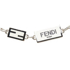 Fendi Logo Plate Necklace Metal — view 3
