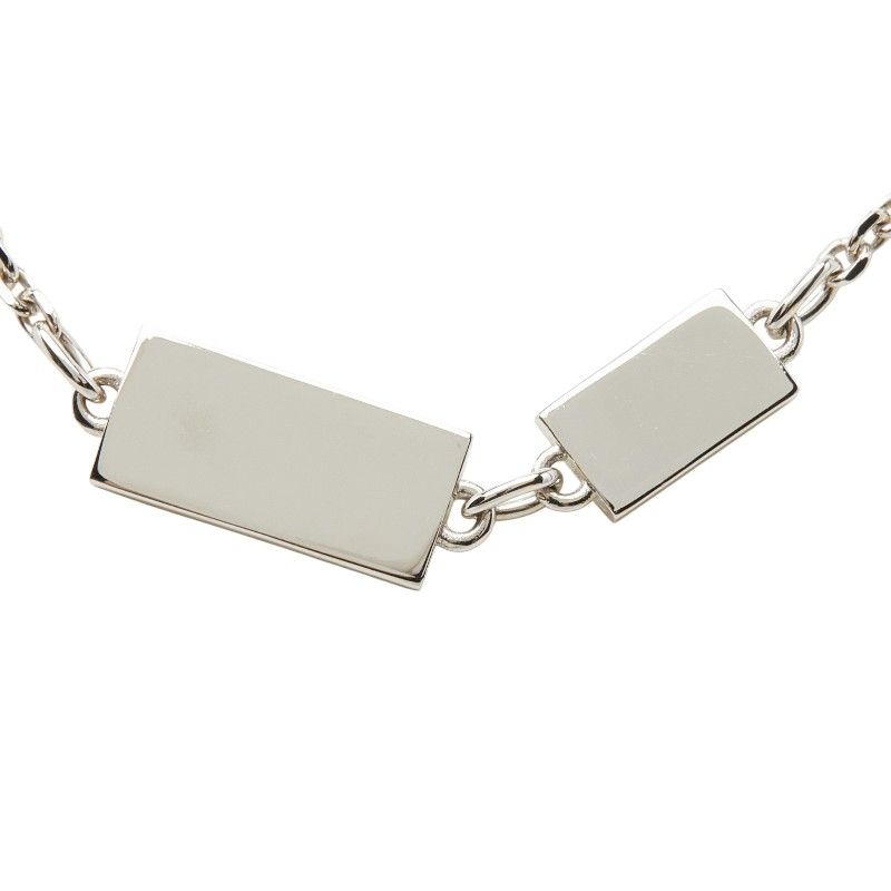 Fendi Logo Plate Necklace Metal — view 4