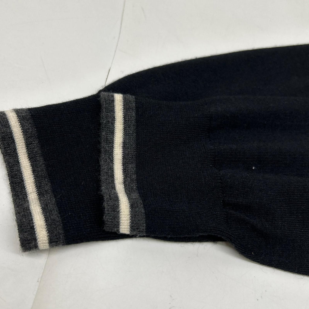 Hermes Black Cashmere 100 Zip Cardigan XL — view 8