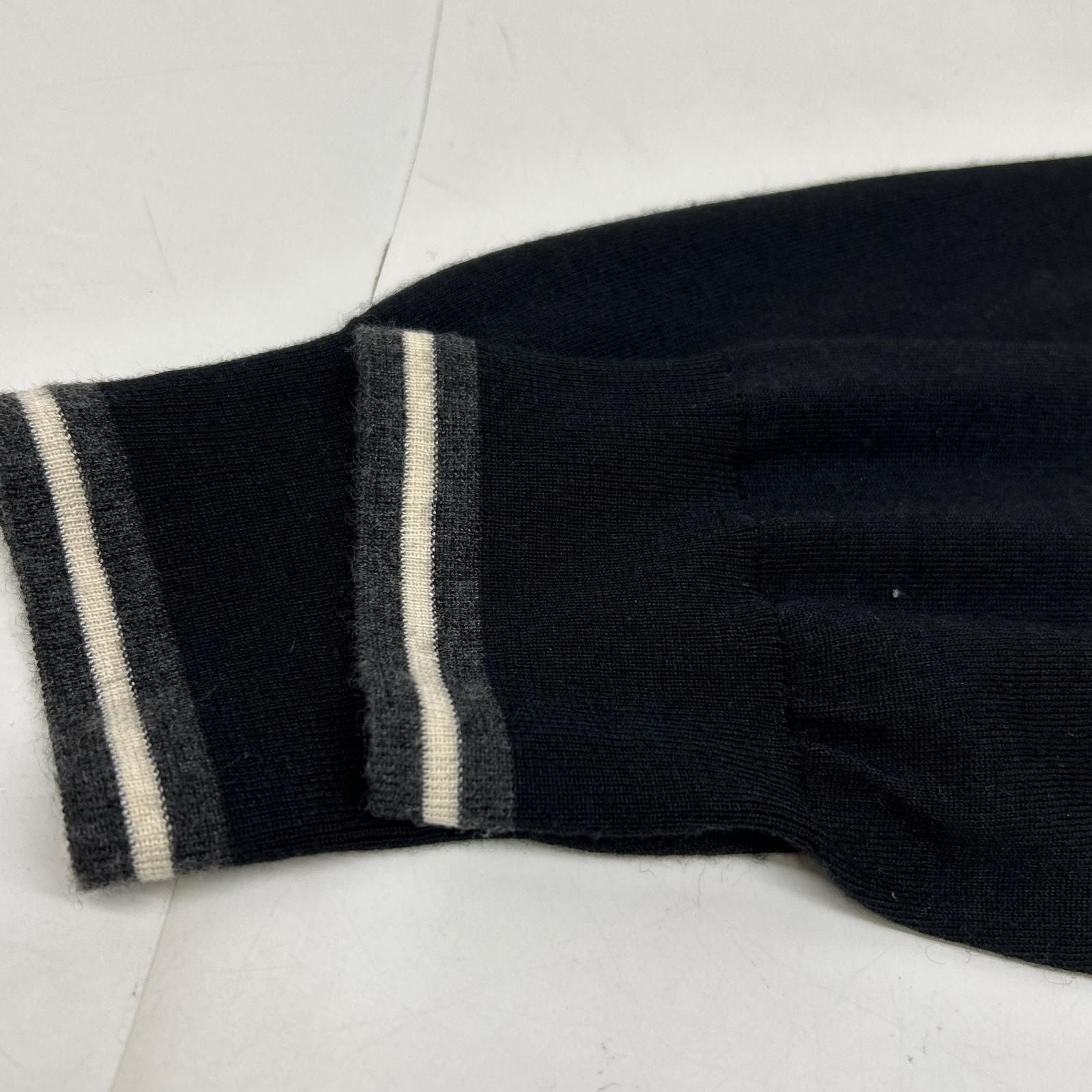 Hermes Black Cashmere 100 Zip Cardigan XL — view 8