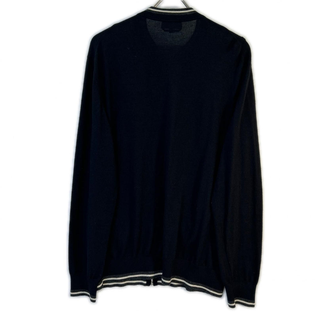 Hermes Black Cashmere 100 Zip Cardigan XL — view 2