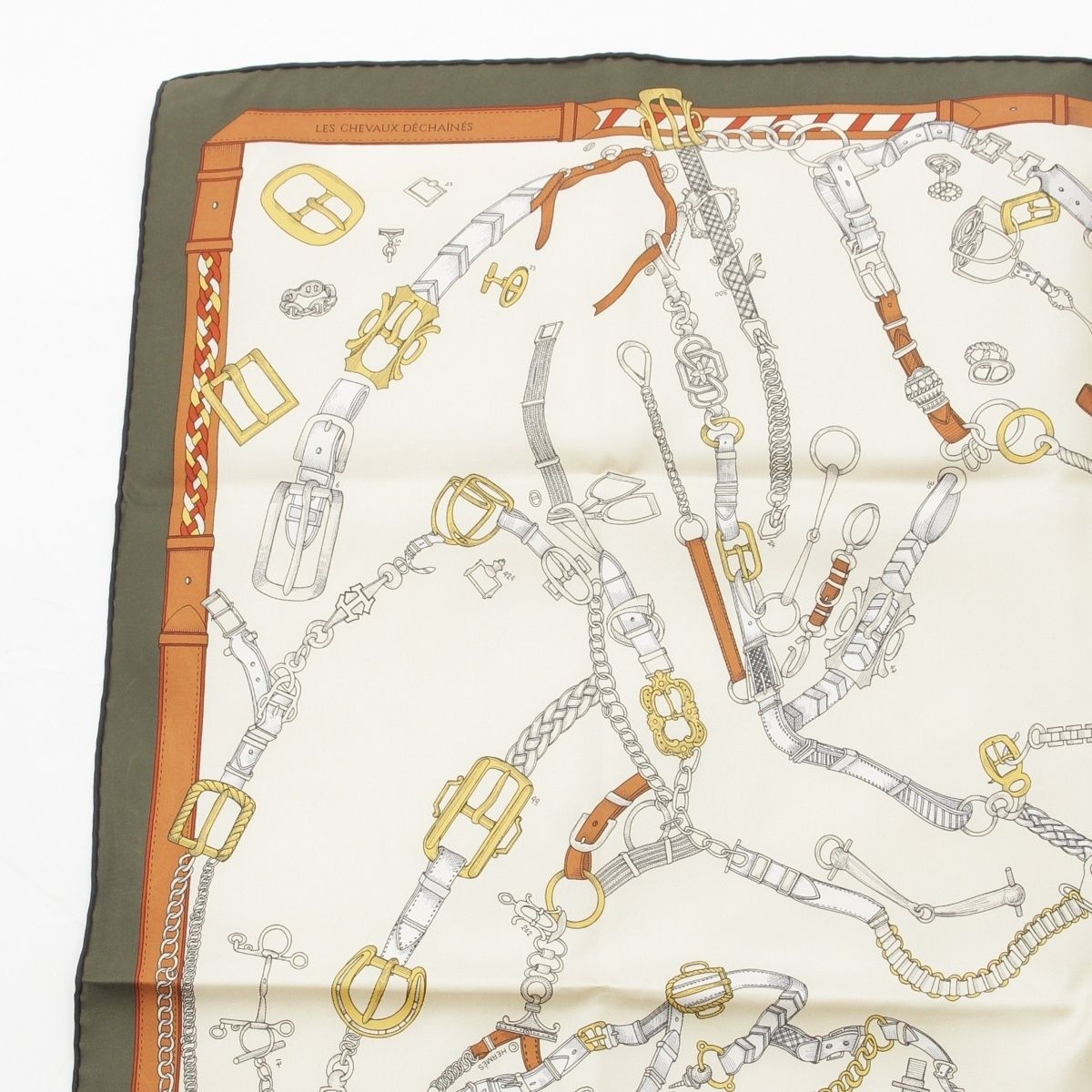 Hermes Carre 90 Chevaux Dechaines Silk Scarf Multicolor — view 2