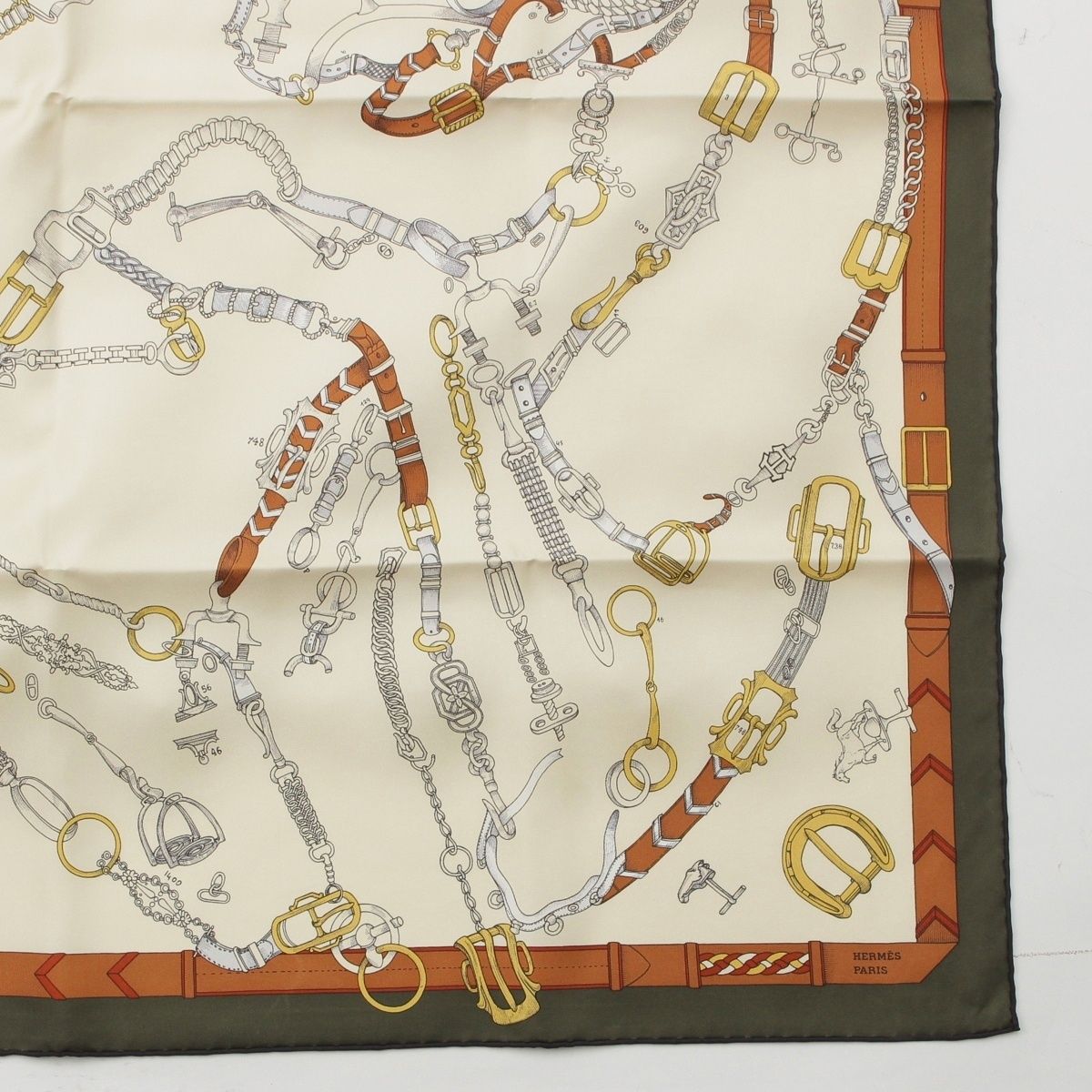 Hermes Carre 90 Chevaux Dechaines Silk Scarf Multicolor — view 5