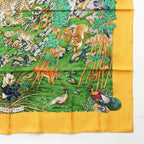 Hermes Carre 90 Sichuan Silk Scarf Yellow — view 5