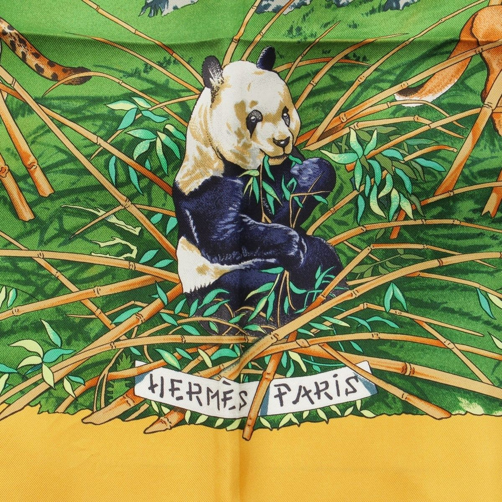 Hermes Carre 90 Sichuan Silk Scarf Yellow — view 6