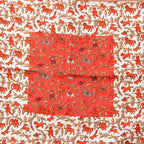 Hermes Carre 90 Silk Chasse en Inde Indian Hunting Scarf Orange 90 — view 6