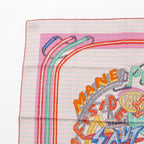 Hermes Carre 70 Cheval Oscope Neon Chevaloscope Pointier Silk Scarf White — view 2