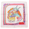 Hermes Carre 70 Cheval Oscope Neon Chevaloscope Pointier Silk Scarf White