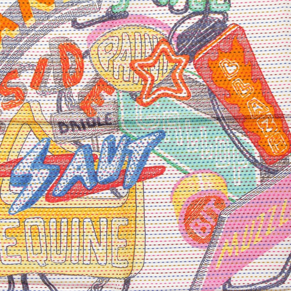 Hermes Carre 70 Cheval Oscope Neon Chevaloscope Pointier Silk Scarf White — view 6